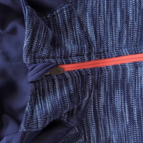 Columbia Sportswear Co. Quarter Zip Striped Long Sleeve Sweatshirt XL Blue - Picture 12 of 14